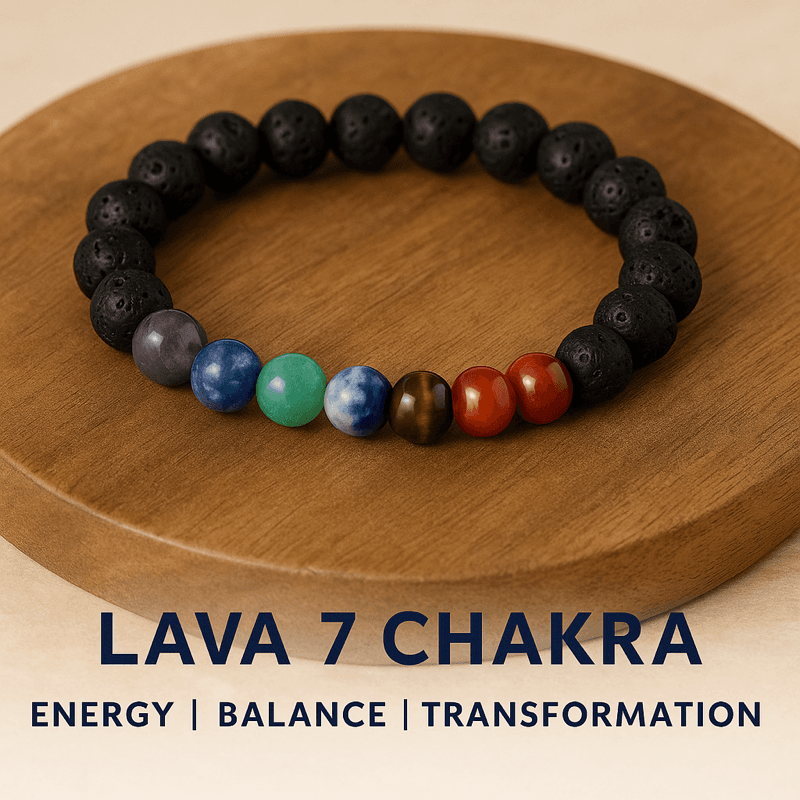 7 Chakra Lava Stone Bracelet 3