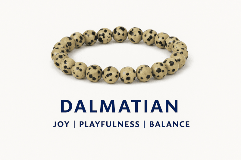 Dalmatian Jasper Crystal Bracelet