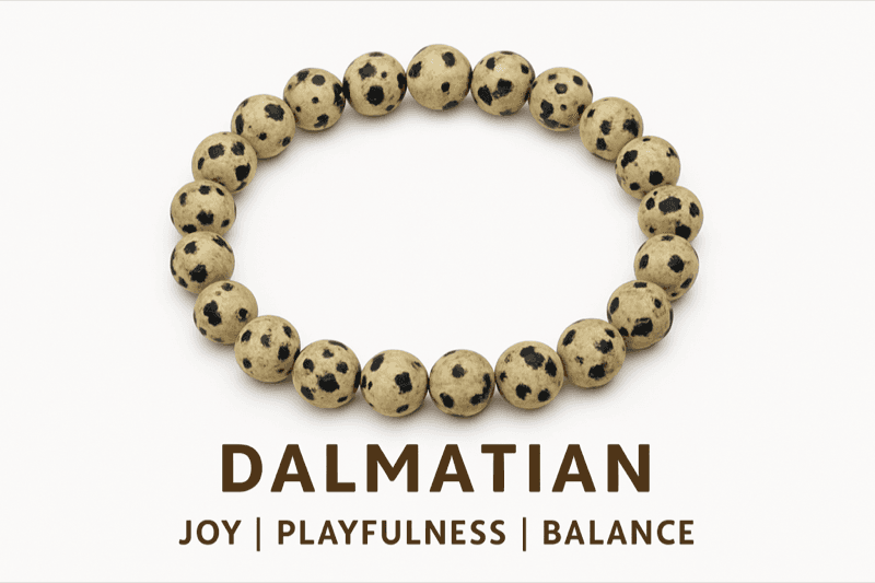Dalmatian Jasper Crystal Bracelet 2