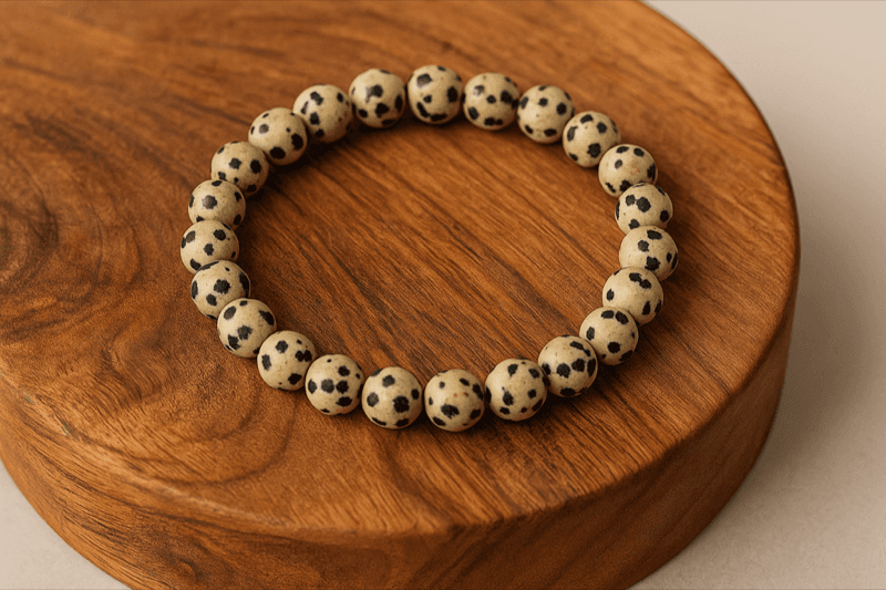 Dalmatian Jasper Crystal Bracelet 3