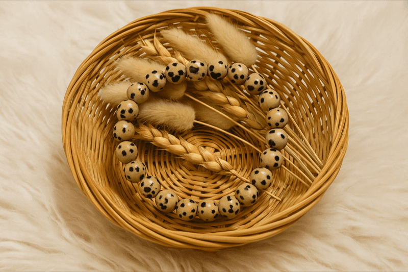 Dalmatian Jasper Crystal Bracelet 5