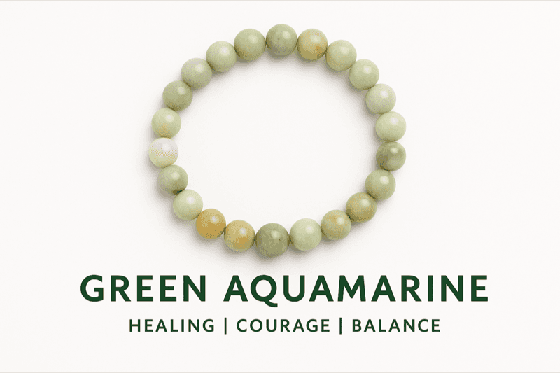 Green Aquamarine Crystal Bracelet 2